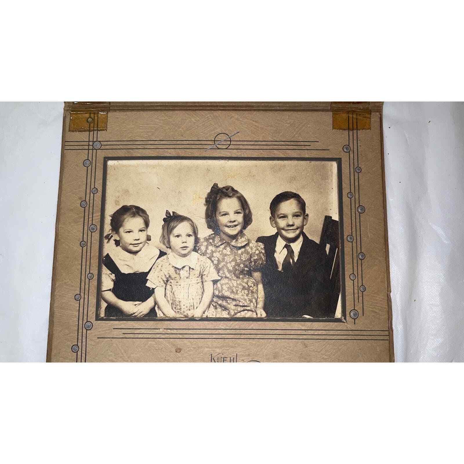 Vintage 1944 Family Portrait Photo 