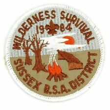 1984 Wilderness Survival Sussex District Del-Mar-Va Council Patch Boy Scouts BSA picture
